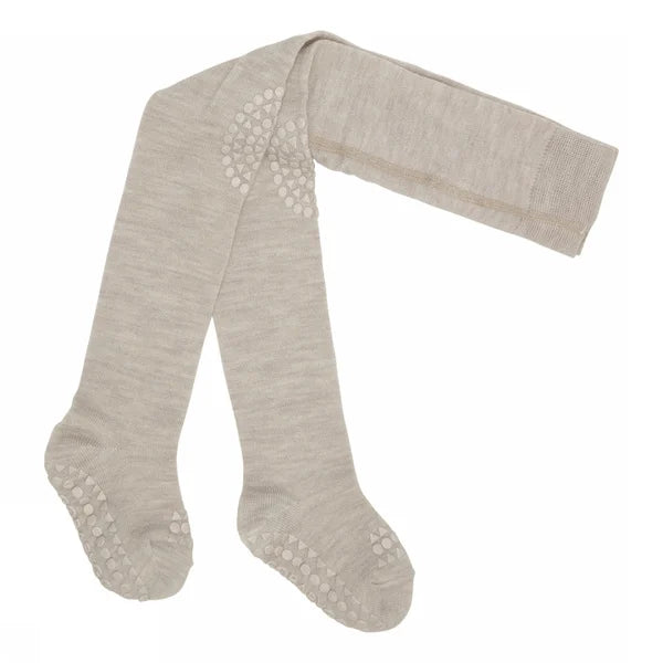 GoBabyGo Merino Krabbel Strumpfhose | Light Brown Melange