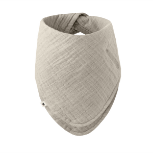 BIBS Bandana Bib Sand – weiches, mehrlagiges Lätzchen aus Bio-Baumwolle mit verstellbarem Halsverschluss und Tasche für Schnuller.