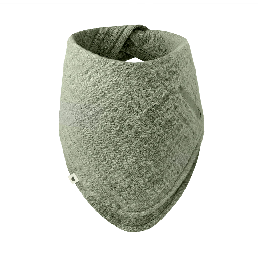 BIBS Bandana Bib Sage – Bio-Baumwoll Lätzchen mit Schnullerfach