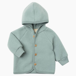 Engel Wollfleece Jacke | Bergblau Melange
