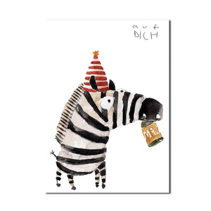 Halfbird Postcard "Zebra - To you"
