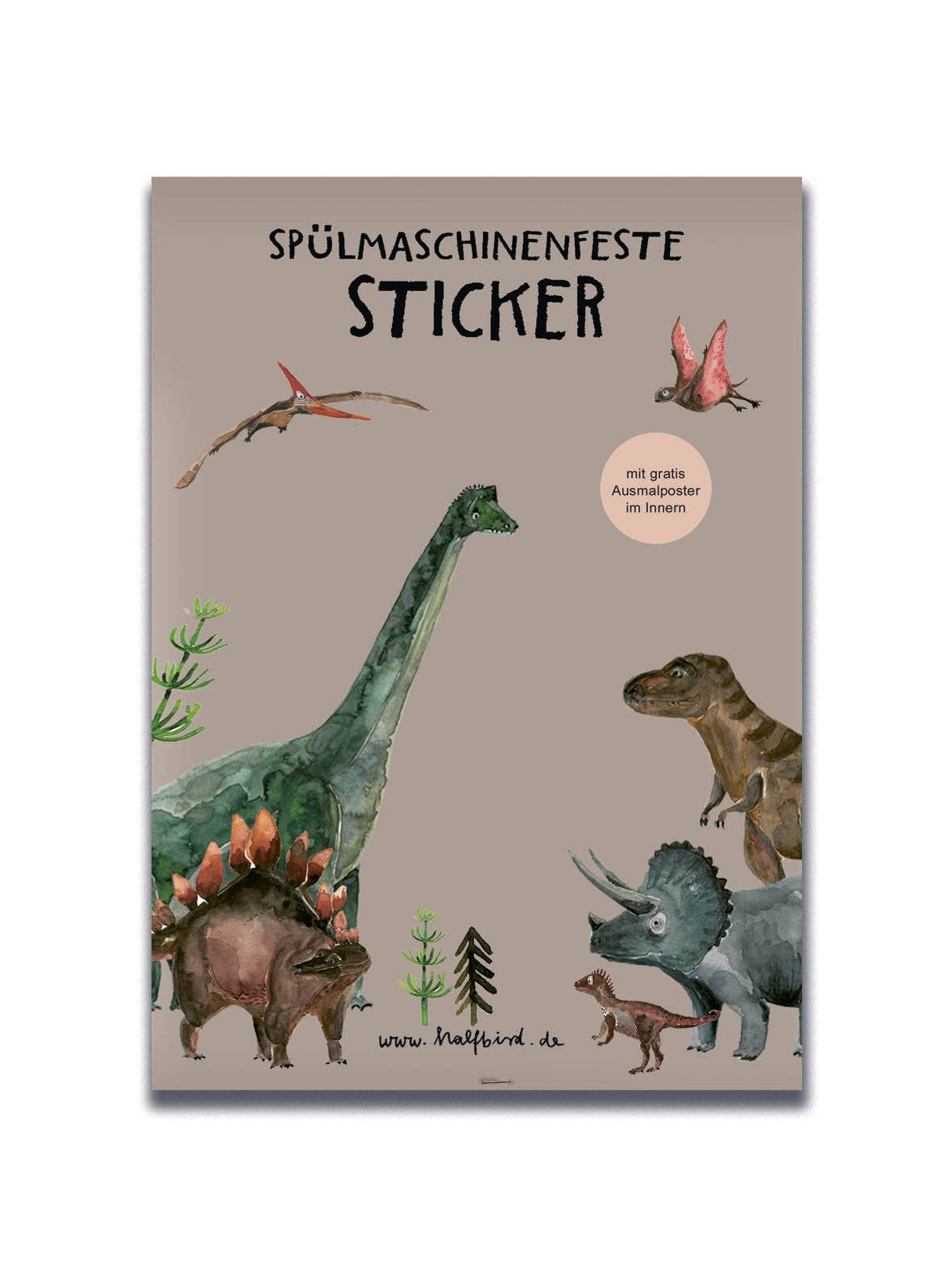 Halfbird Spülmaschinenfeste Sticker "Dinos"