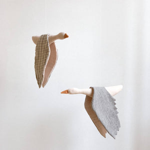 Monocrom Mobile Stoffvogel | Kariert