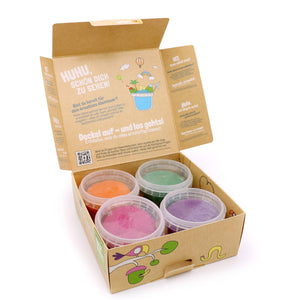 Neongrün Bio-Knete vegan 4er Set "Loki"