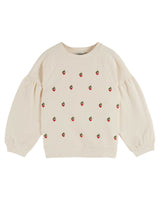 Emile & Ida Kinder Sweatshirt Brodé in Crème mit Stickerei