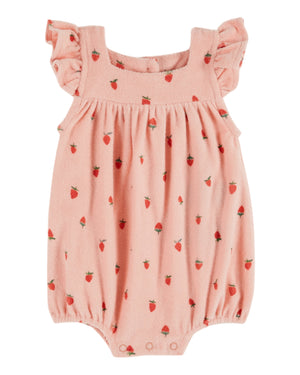 Emile & Ida Baby Body Combibloomer Imprimé in Guariguette mit Erdbeer-Print