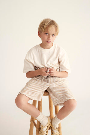 Cozmo Muslin Bermuda "Alex" Muslin - Cofee