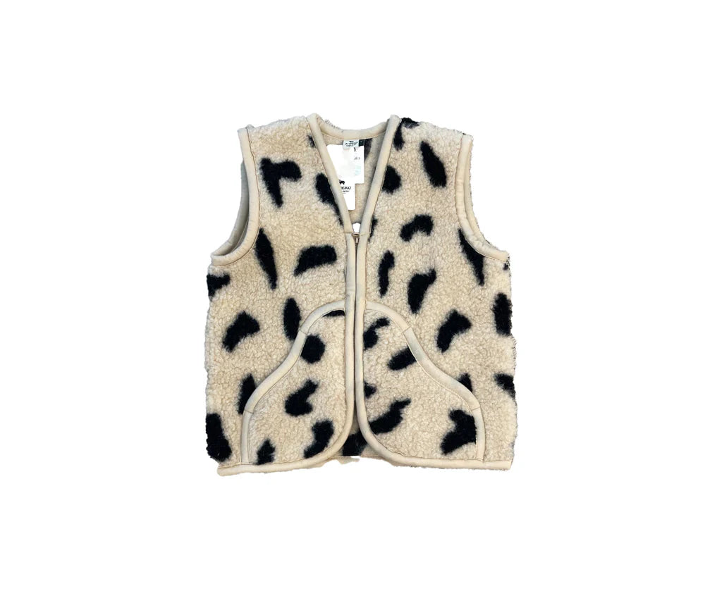 Alwero Kinder Bio Wollweste "Carpathian" | Leo Gepard