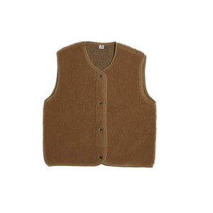 Alwero Gilet en Laine Bio pour Adulte "TYB" | Brun Teddy
