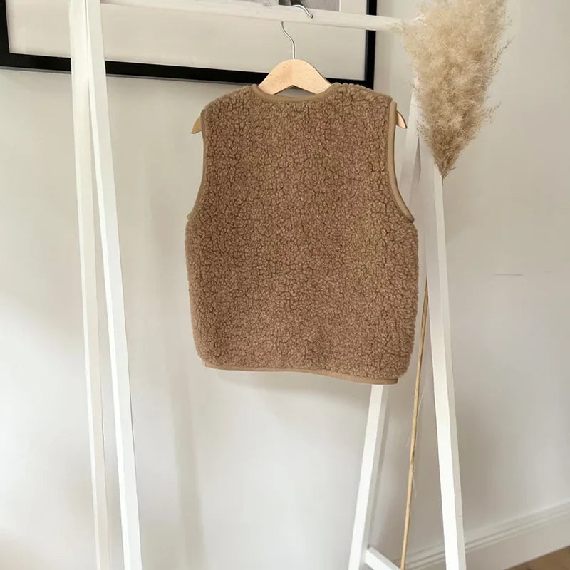 Alwero Kinder Bio Wollweste "TYB" | Tan