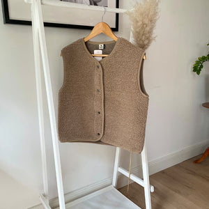 Alwero Gilet en laine bio "TYB" pour adulte | Tan Ultra Light