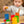 Grapat 6 bunte Holzbecher mit Deckel