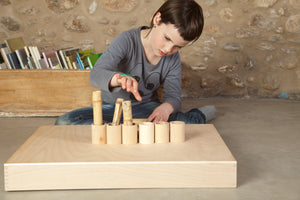 Grapat 6 Holzbecher mit Deckel naturbelassen