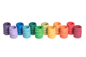 Grapat wooden rings "72 rings" (12 colors)