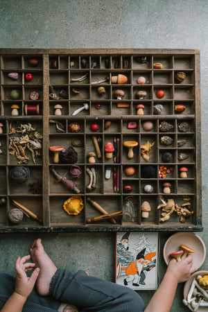 Grapat Holz Spielset "Mushroom Grove" 18-teilig