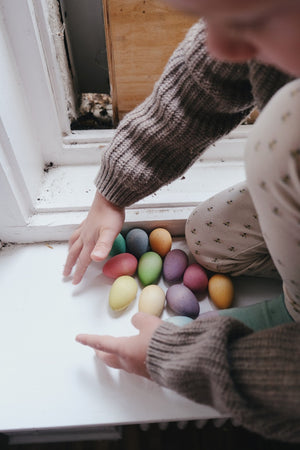 Grapat Holz "Happy Eggs" 12-teilig