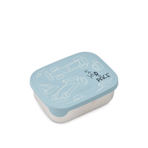 Liewood Lunchbox "Arthur" | Race cars / Beach blue