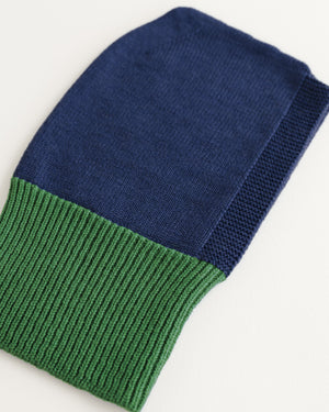 Hvid Sturmhaube Balaclava Merinowolle "Eddy" | Blue/Grass