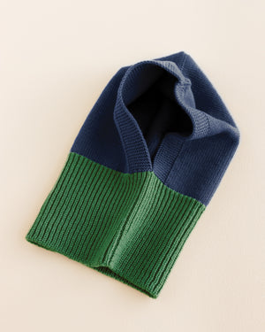 Hvid Sturmhaube Balaclava Merinowolle "Eddy" | Blue/Grass