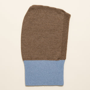 Hvid Sturmhaube Balaclava Merinowolle "Eddy" | Light Blue/Mocha