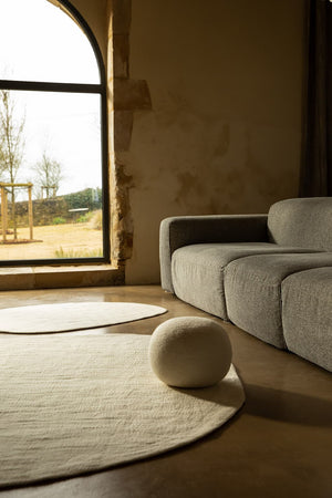 Coussin rond Muskhane "Chakati" | Light Stone