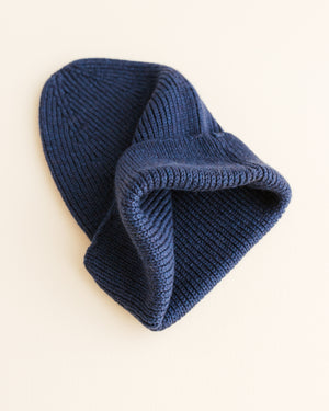 Hvid Adult Beanie "Fonzie" Blue
