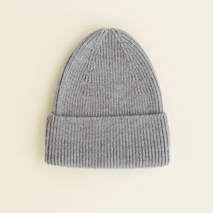 Hvid Adult Beanie "Fonzie" Grey Melange