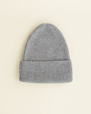Hvid Adult Beanie "Fonzie" Grey Melange