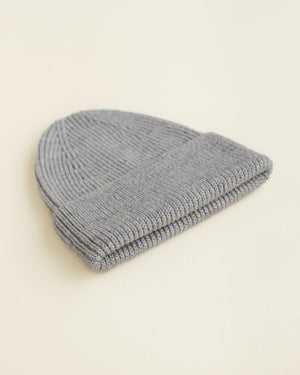 Hvid Adult Beanie "Fonzie" Grey Melange