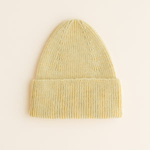 Hvid Adult Beanie "Fonzie" Light Yellow