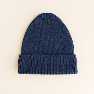Hvid Kids Beanie "Fonzie" Blue