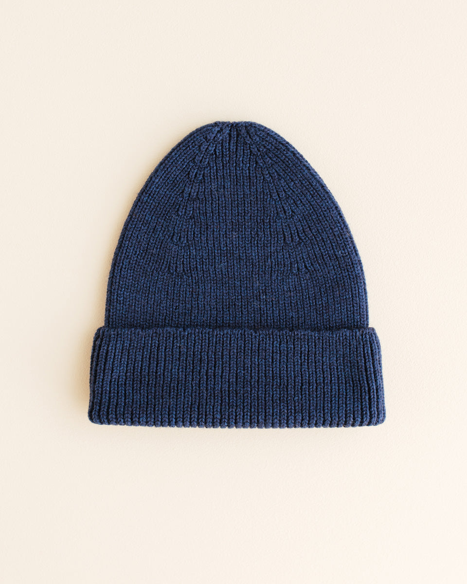 Hvid Kids Beanie "Fonzie" Blue