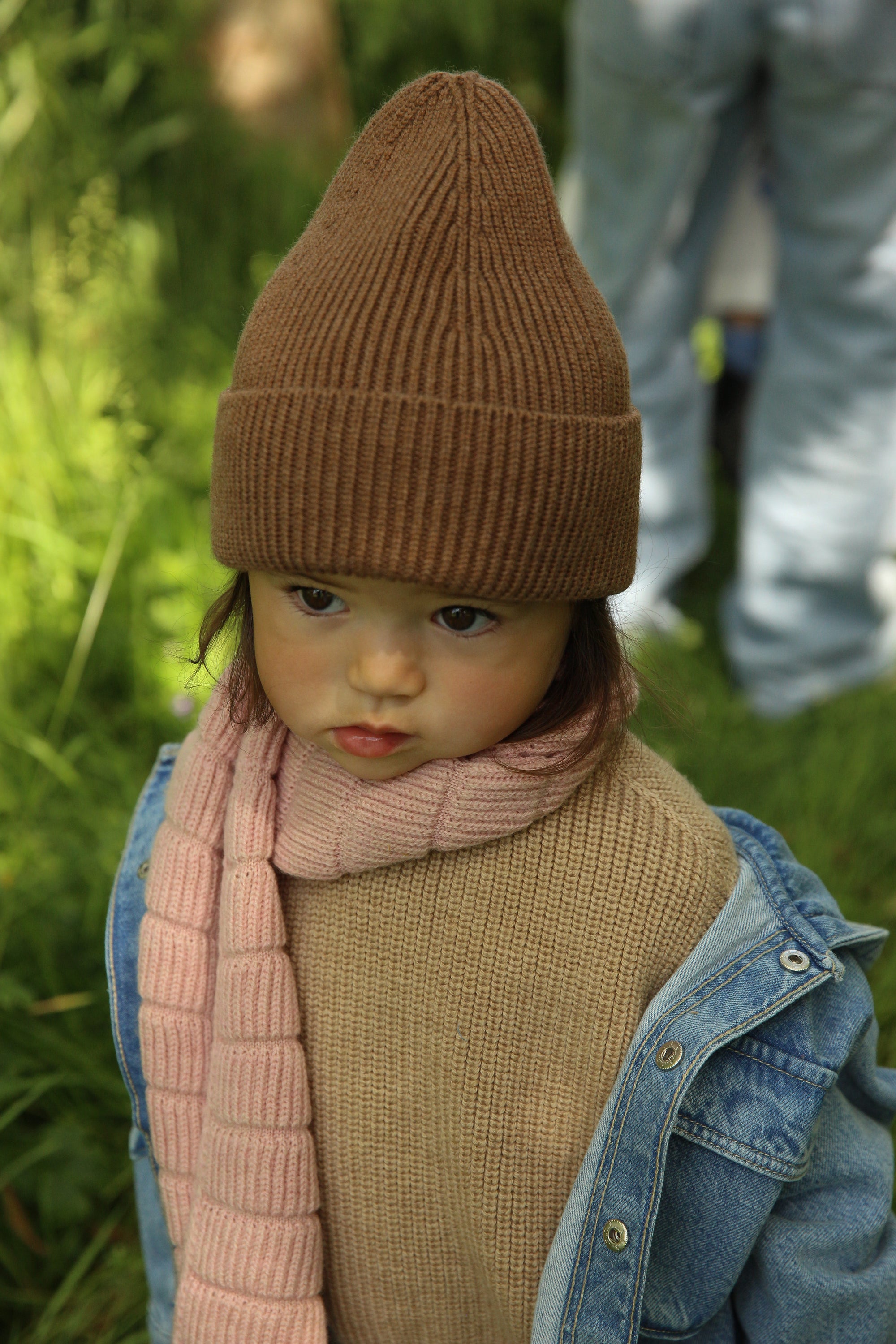 Hvid Kids Beanie "Fonzie" Mocha