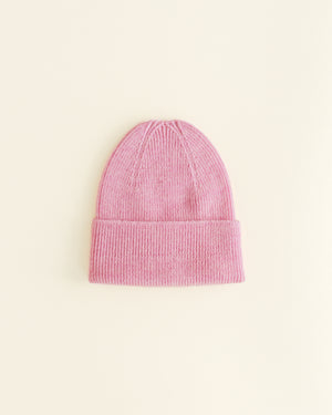 Hvid Newborn Beanie "Fonzie" Cotton candy