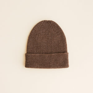 Hvid Newborn Beanie « Fonzie » Mocha
