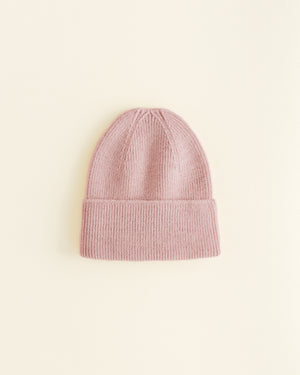 Hvid Newborn Beanie "Fonzie" Powder