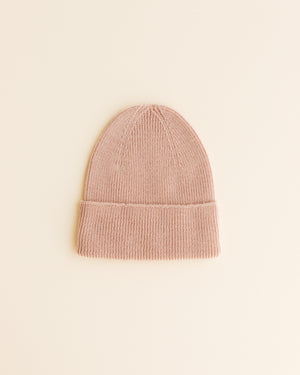 Hvid Newborn Beanie "Fonzie" Rose
