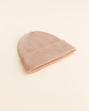 Hvid Newborn Beanie "Fonzie" Rose