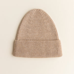 Hvid Kids Beanie "Fonzie" Sand