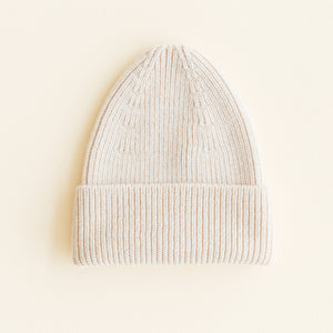 Bonnet nouveau-né blanc "Fonzie" Crème