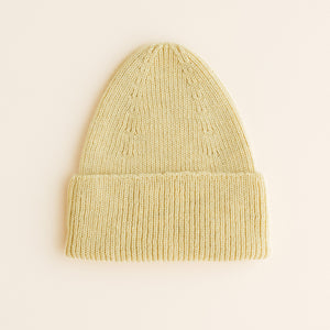 Hvid Kids Beanie "Fonzie" Light Yellow