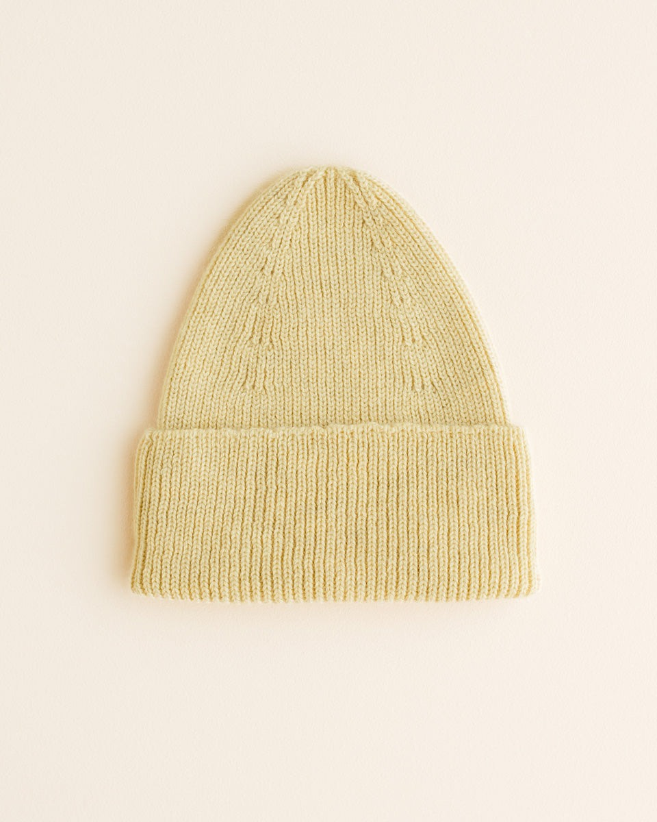 Hvid Kids Beanie "Fonzie" Light Yellow