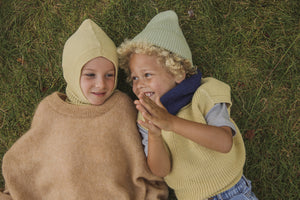 Hvid Kids Beanie "Fonzie" Mint