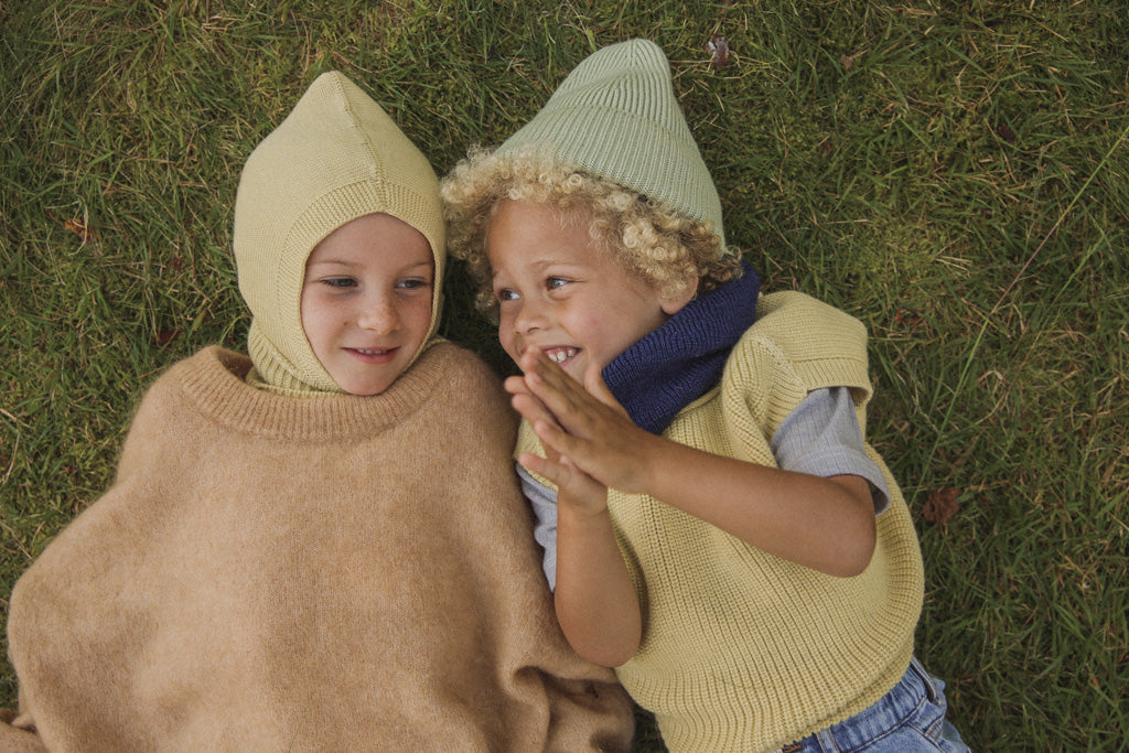 Hvid Kids Beanie "Fonzie" Mint