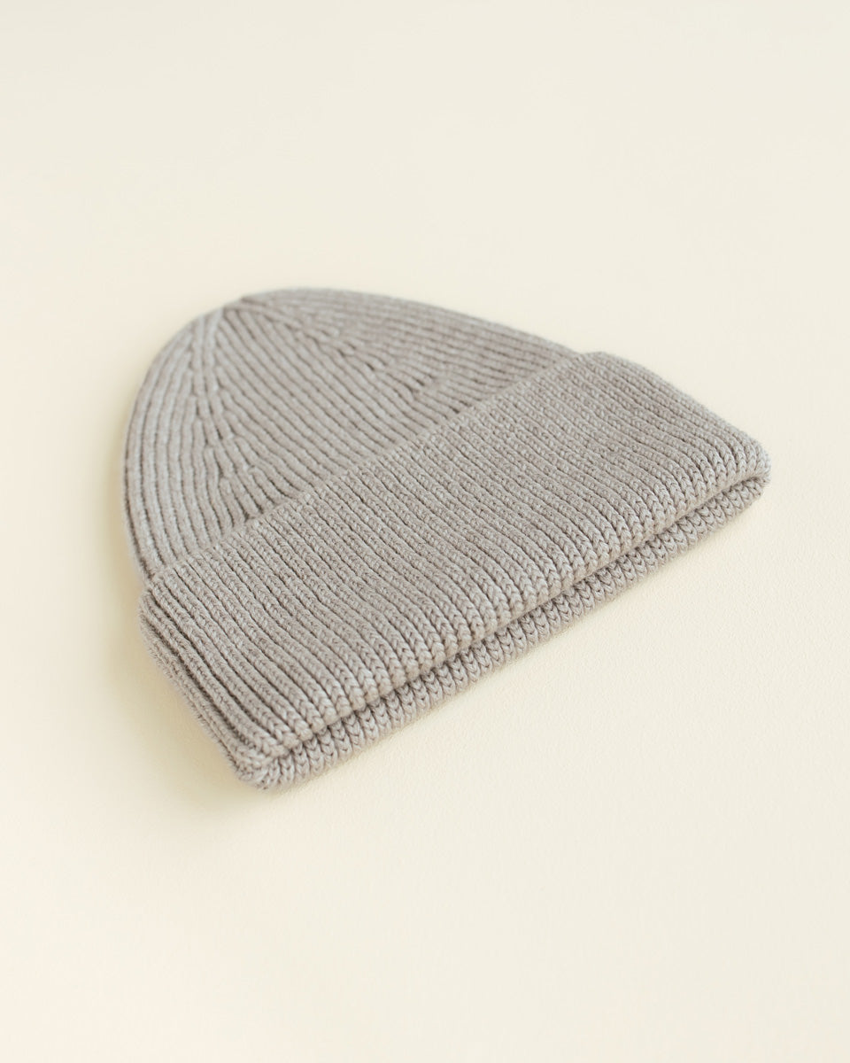 Hvid Kids Beanie "Fonzie" Pebble