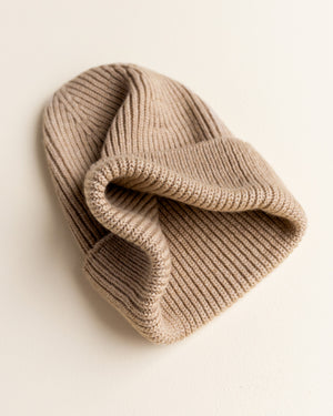 Hvid Kids Beanie "Fonzie" Sand