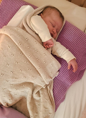 Hvid Babydecke "Bibi" Cream