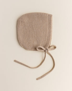 White Baby Knitted Hat "Dolly" Sand