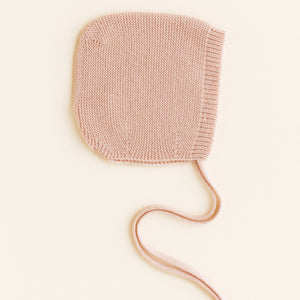 Hvid Newborn Strickmütze Apricot