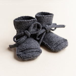 Chaussons Bébé Hvid en Laine Mérinos | Charcoal